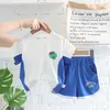 Ensembles de vêtements en bas âge pour bébé pour bébé fille de vêtements de fille décontractée, bébé mignon modélisation animale 2pcs T-shirt en coton + short