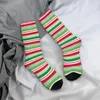 Dames sokken gestreepte polka dot rood groen kerstmoderne kousen mannen ademende buiten lente aangepaste non -slip