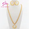 Collier Boucles d'oreilles Fashion Gold plaquée Bridal 80cm Bamboo Pendre pour femmes Mariages Cadeaux Bijoux Accessoire