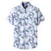Herren Casual Shirts 8xl 10xl Hochwertiges Kurzarm Shirt Classic Fashion Print Social Formal Clothing (Übergröße)