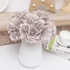 Dekorative Blumen 5 Köpfe Pfingstrose künstliche Seidenblume für Home Weihnachtsdekoration Braut Bouquet Hochzeit Hochqualität gefälschter Blumen -DIY