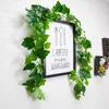 Decorative Flowers Artificial Green Hanging Vines Plants Fake Leaf Garland Wall Vine Decor For Home Wedding Party Room Garden Decorations