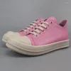 Lässige Schuhe Frühlings Sommer Herren Schnürung flach rosa Paar Vollkorn Leder große Größe 11 12 13 Cool Boy All-Match-Sneaker