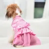 Собачья одежда кошка принцесса платье кружевное принцип лук юбки лето милые вечеринка свадебные домашние животные одежда одежда