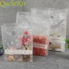 Enveloppe-cadeau 50pcs Candy Cake Plastic Packaging Sac à provisions avec poignée de fête de fête Baby Shower Emballage