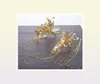 Vintage Chinese haarstijlen Klassieke sieraden Traditionele gouden vlinder Bruidshoofdress Wedding Haarkleding Haaraccessoire C18110804746975
