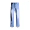 Jeans femminile retrò hong kong in stile tesoro coreano dritto gamba in pizzo design patchwork per pantaloni versatili elastici slim fit da donna