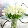 Dekoratif Çiçekler 10 PCS Lale Yapay Çiçek Gerçek Touch Buket Düğün Dekorasyon Ev Dekoru Hediye