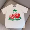 Designer Childrens T-Shirt Cotton Kinder Jungen Mädchen Kurzarm T-Shirt Top Letter Erdbeer schwarz weißes Kind Klammern