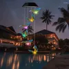 Decoratieve beeldjes Zonnebrinder Wind Lang voor buitengeschenken Moeder Kleurveranderend Hangende mobiele Chime Outdoor Waterdichte LED