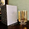 Вазы Crystal Glass European Classic Vertical Gold Bar Vase Цветная коробка подарок мягкий