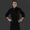 Bühnenbekochte Koch Kopf Arbeit Uniform Herren High-End Langarmer Herbst und Winter El Western Küche Catering Senior Kitchen