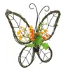 Dekorativa blommor Heminredning Butterfly Wreath Hand Woven Rattan Rings Ornament Festival Circles