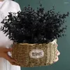 Dekorativa blommor svart konstgjorda eukalyptusblad Stammar dekor grenar falska med buketter