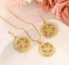 Eternity Circle Love Forever Earrings hanger 18k Fijn Gold GF Sterling Flower ketting Set5416631