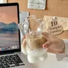 Copos de vinho resistente a leite resistente ao jarro de copo de vidro transparente Bebida em forma de urso para namoradas Presente de aniversário feminino