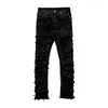 2024 New Mens Jeans Fashion Designer Rok Mens and Womens Jeans Pantalon Jeans à jambes larges