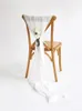10pcs 30x270cm szałwia zielone szyfonowe krzesło ślubne skrzydła ustawiające gazę w stylu vintage urodzinowe festiwal urodzinowy dekoracje 240430