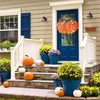 Decorative Flowers Simulation Pumpkin Wreath Thanksgiving For Windows Door Wreaths Valentines Day Garage Lights