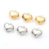 Edelstahl Big Heart Charms Anhänger Zubehör handgefertigtes DIY -Schmuckmaterial für Halsketten Armbänder Ohrringe Armaturen 18*19mm