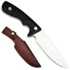 Nueva llegada Durable CPM-3V Cuchillo de caza de acero Manija ABS Cuchillo de campamento al aire libre cuchillo de cuchilla fija con estuche de cuero