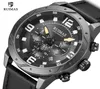 Ruimas Men039s Chronograph Watchs Luxury Top Brand Affiche Watch Watch Man Black Leather Quartz Wristwatch Male Army Relogios 5957329179