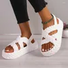 Sandali piattaforma piattaforma donne scarpe casual che camminano accoglienti pannelli da spiaggia alla moda 2024 infradito estivi zapatillas femme scivoli