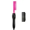 Haarglätter flacher Eisen glätteln Pinselheizung Kamm gerade Styler Wellblech Curling Iron Curler 240424