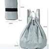 Skolväskor Travel Bag Casual Nylon Folding Rucksack Outdoor Portable ryggsäck Vattentät sportfällbar tjockare förtjockas