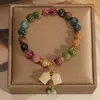 Pulseira de moda de pulseira de cristal para mulheres meninas luminosas orquídeas de luxo pingente de pulseira de festas de aniversaria de festas de festas