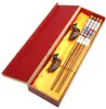 Cheap Decorative Chopsticks Chinese Wood Printing Gift Box 2 Set pack 1set2pair 4632228