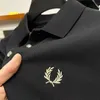 High-End Brand 100% Cotton Short Sleeve Polo Shirt Solid Color Mens Lapel Summer Trend Brodery Luxury T-Shirt Top M-4XL 240416