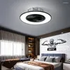 Światła sufitowe wentylator światła sypialnia mieszkające jadalnia ciche cienkie niewidoczne z elektrycznym żyrandolem One