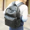 Рюкзак 2024 Мужчины рюкзаки мода высококачественная кожаная кожа мужской корейский студент -студент бизнес -ноутбук школьная компьютерная сумка