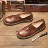 Sapatos casuais plataforma de couro macio de luxo de luxo genuíno em mocassins de negócios confortáveis para negócios
