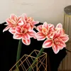 Dekorative Blumen 2pcs künstlich amaryllis stamm echte teile große tropische clivia für vase arrangements home office dekor