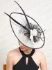 Sinamay Große Faszinatoren für Frauen Hochzeit Elegant Party Chapeau Hut Femme Derby Kentucky Pillbox Cap Hair Clip für Millinery