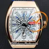 Vanguard Yachting V45 Automatische heren Watch Rose Gold Wit Die Arabische cijfers Markers Rubberblauw Lederen Gummy Strap Reloj Hombre Montre Hommes Puretime Ptfm