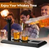 Whisky Decanter Sets for Men Unieke geschenken 85 oz Pistool Vormige Cool Liquor Dispenser met twee 17 glazen 240429