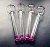 Tillverkar Handcraft Hookahs Glass Oil Burner Pipe Mini Rökning Tobak Tjock LRIG DAB Colorful Pipe