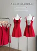 Abiti casual Design Dot Abito A-Line Donne femminile Summer Summer Sundass Red Loce Sump Up One-Pece Streetwear Clubwear harajuku harajuku clubwear