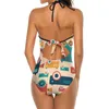 Swimwear de mujeres proyectores retro sexy malla de malla mesh un traje de baño monokini monokini