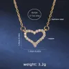 Small and Fresh Love Collar Chain Womens Copper Micro Collier polyvalent à coeur unique de haut niveau de haut niveau.