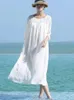 Платья для вечеринок с двойной многослойной вышивкой хлопка Рами белое платье весна лето 2024 г.