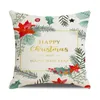 Almohada navidad de invierno cubiertas de 45x45 cm decoraciones decorativas decoraciones de lino para sofá sofá