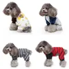 Hondenkleding Cartoon Stripe Pyjamas Pomeranian Shirt Pet voor kleine grote honden Cat jumpsuit pyjama schattig slaapkleding chihuahua