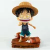 Acción Figuras de juguete Anime One Piece Figura de acción Doll Monkey D Luffy Childhood Funny Q Versión Figurina Cute Collectible Model de escritorio Ornament Toy