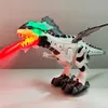 Duży rozmiar 47 cm Elektroniczny chodzenie dinozaurów ryk robot flash edukacja gier konsola dziecięcego prezent zabawek 240424