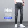 Fit Jeans Slim Small Feet Casual Frühling/Sommer 2024 Neue trendige Marke Sommer Locker -Fitn -Herrenhosen Ting Ting