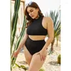 Dames badkleding tweedelig aparte bbw zomer 2024 bikini set sexy 2 stuks badpakken bather plus size split zwempak